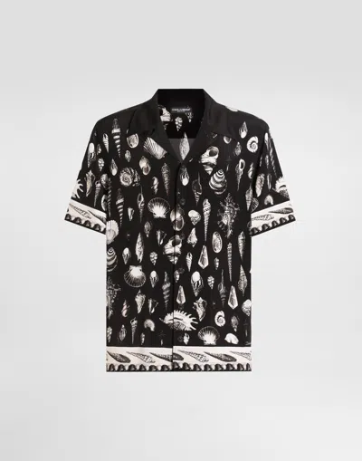 Dolce & Gabbana Shell-print Crêpe Marocaine Hawaii Shirt In Multi