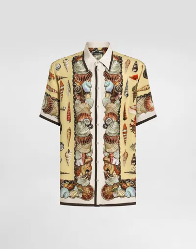 Dolce & Gabbana Shell-print Marocaine Crêpe Hawaii Shirt In Multi