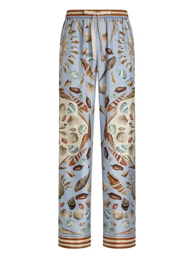 DOLCE & GABBANA SHELL-PRINT PAJAMA TROUSERS