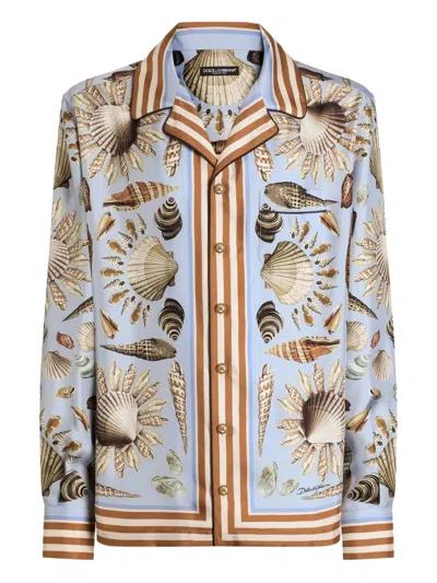DOLCE & GABBANA SHELL-PRINT SHIRT