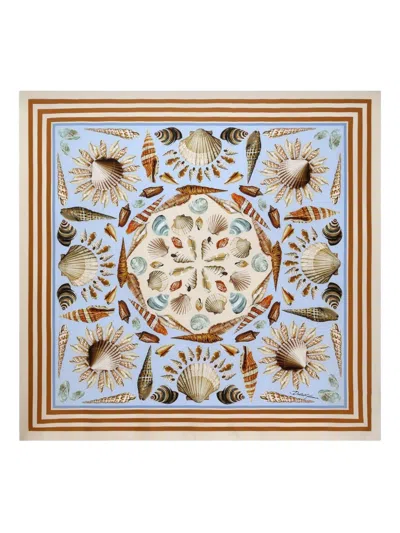 DOLCE & GABBANA SHELL-PRINT SILK SCARF