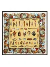 Dolce & Gabbana Shell-print Silk Scarf In Yellow