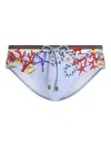 Dolce & Gabbana Shell-print Swimming Trunks In Blue