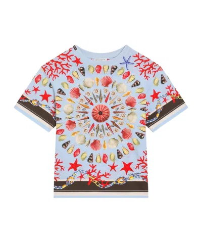 Dolce & Gabbana Kids' Shell-print T-shirt In Multi