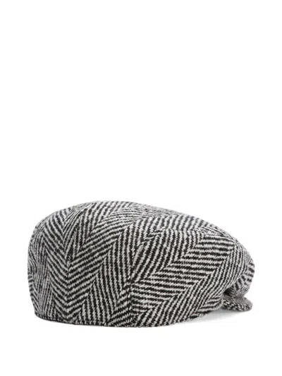 DOLCE & GABBANA SHETLAND CHEVRON FLAT CAP