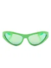 Dolce & Gabbana Shield-frame Gradient Sunglasses In Green