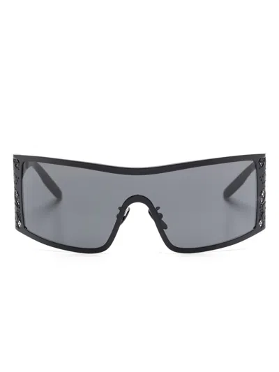 Dolce & Gabbana Shield-frame Sunglasses In Black
