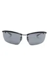 Dolce & Gabbana Shield-frame Sunglasses In Black