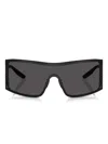 Dolce & Gabbana Shield-frame Sunglasses In Black