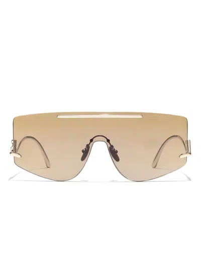 Dolce & Gabbana Shield-frame Sunglasses In Pink