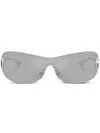 Dolce & Gabbana Sonnenbrille Mit Shield-gestell In Silber