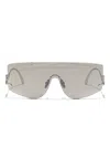 Dolce & Gabbana Shield-frame Sunglasses In Silver