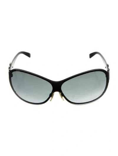 Pre-owned Dolce & Gabbana Shield Gradient Sunglasses In Black