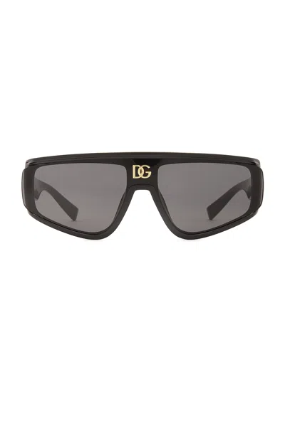 Dolce & Gabbana Shield Sunglasses In Black