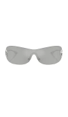 Dolce & Gabbana Shield Sunglasses In Metallic Silver