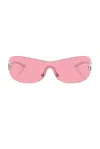 Dolce & Gabbana Womens Dg2308 Shield-frame Metal Sunglasses Silver In Silver