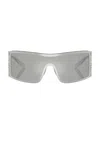 Dolce & Gabbana Shield-frame Sunglasses In Silver