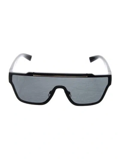 Pre-owned Dolce & Gabbana Shield Tinted Sunglasses In Black