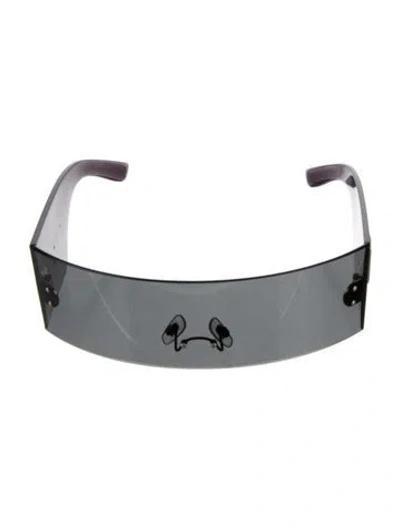 Pre-owned Dolce & Gabbana Shield Tinted Sunglasses In Gray