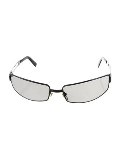 Pre-owned Dolce & Gabbana Shield Tinted Sunglasses In Silver
