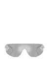 Dolce & Gabbana Shield-frame Sunglasses In Silver