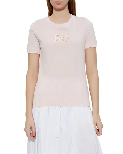 Pre-owned Dolce & Gabbana Shimmering Logo T-shirt