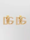 Dolce & Gabbana Gold Earrings With Dg Logo In Silver Plated Brass Woman