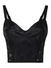 Dolce & Gabbana Spaghetti Strap Top In Black