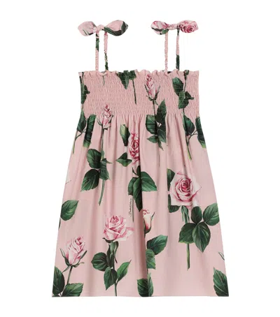 DOLCE & GABBANA SHIRRED FLORAL DRESS