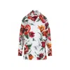 Dolce & Gabbana Floral Print Cotton Shirt With Classic Collar