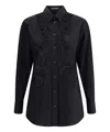 Dolce & Gabbana Women Lace Inserts Shirt In Black