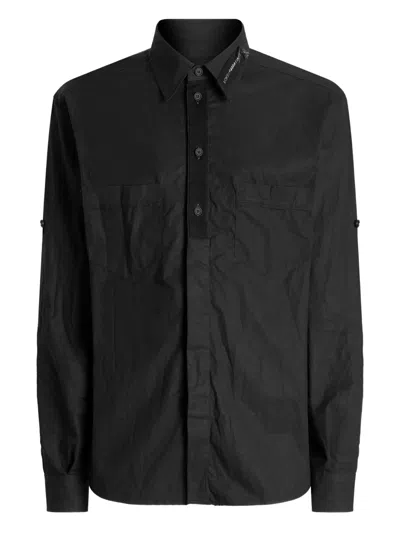 Dolce & Gabbana Long Sleeve Shirt Chest Pockets Buttons In Black