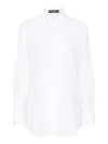 Dolce & Gabbana Camicia Collo Oversize In Blanco