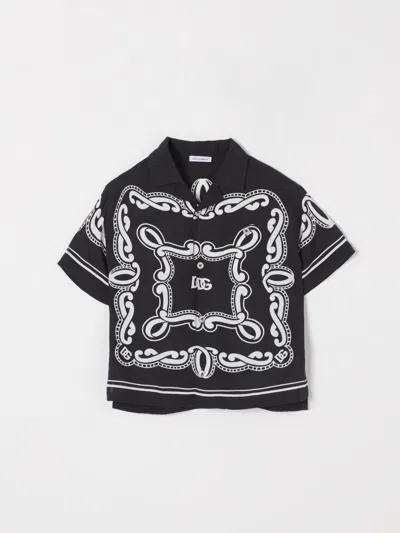 DOLCE & GABBANA SHIRT DOLCE & GABBANA KIDS COLOR BLACK,G50694002