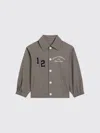 Dolce & Gabbana Striped Number-detail Jacket In Gray