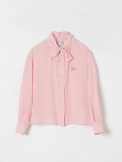 DOLCE & GABBANA SHIRT DOLCE & GABBANA KIDS COLOR PINK,G50608010