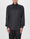 Dolce & Gabbana Jacquard Logo Short Sleeve Shirt In Black