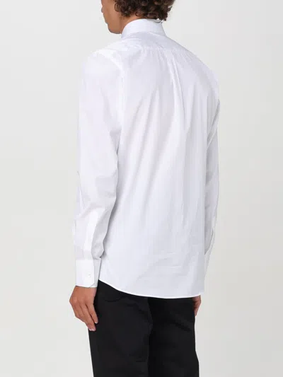 Dolce & Gabbana White Cotton Formal Dress Top Sicilia Shirt In Purple