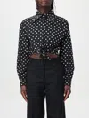 Dolce & Gabbana Printed Polka-dot Cotton-blend Poplin Shirt In Schwarz