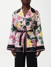 Dolce & Gabbana Silk Shirt Shirt And Blouse Multicolor In Pink