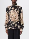 Dolce & Gabbana Rose Cretonne Charmeuse Button-down Shirt In Multi