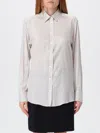 Dolce & Gabbana Silk Shirt With Striped Print Clothing In White