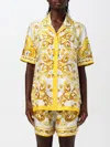Dolce & Gabbana Majolica Short-sleeved Shirt In Gelb