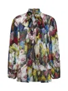 Dolce & Gabbana Floral Silk Chiffon Blouse In Fiore Notturno F.ner