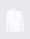 Dolce & Gabbana Slim Fit Long-sleeved Shirt In Stretch Cotton In White