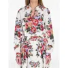 Dolce & Gabbana Cotton Shirt With A Bouquet Of Flowers Print Shirts White In White