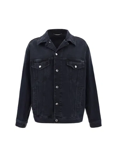 Dolce & Gabbana Black Faded Denim Jacket