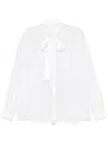 Dolce & Gabbana Schluppenhemd Aus Chiffon In White