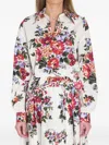 Dolce & Gabbana Cotton Shirt With A Bouquet Of Flowers Print Shirts White In White