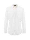 Dolce & Gabbana White Shirt With Classic Collar And Dropped Shoulders In Neutral